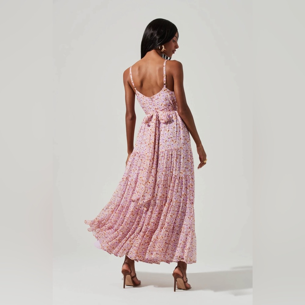 ASTR The Label ~ ELSA FLORAL FRONT SLIT MAXI DRESS - Picture 5 of 10